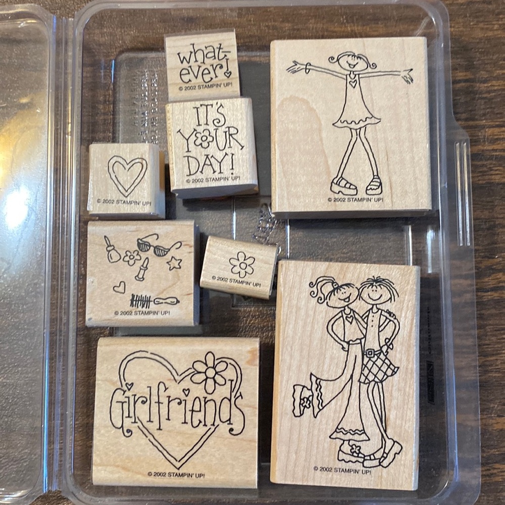 STAMPIN' UP! Bundle 3 sets to save 30%! "Girlfriends" (8 stamps)